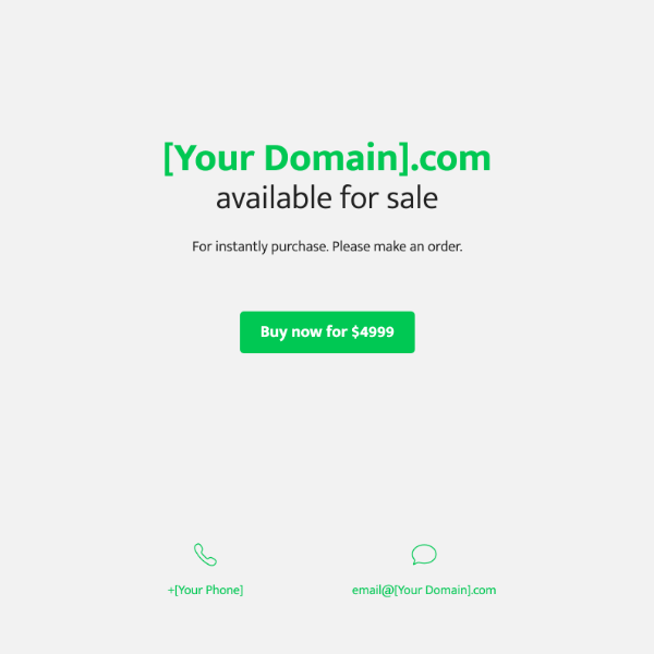 Domain For Sale Landing Page